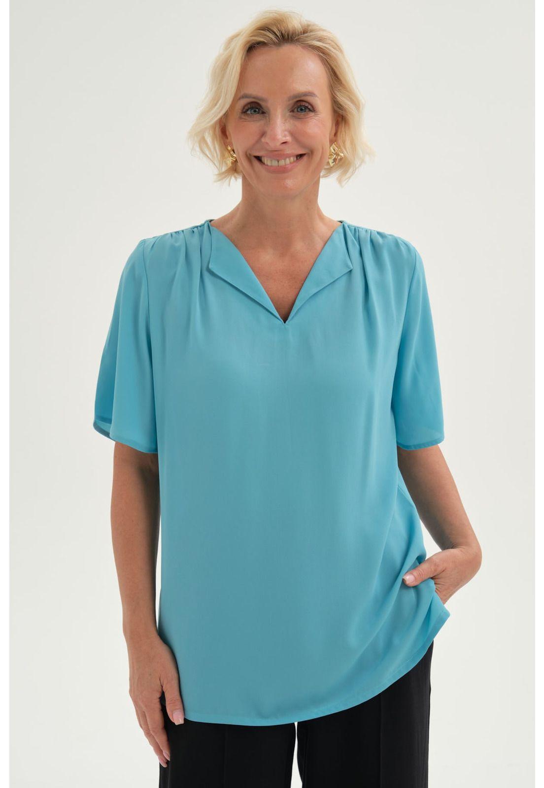 Blusa Mujer Vuelo Aplicación Celeste-0