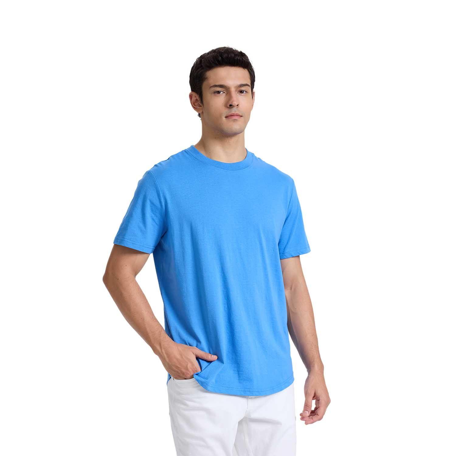 Polera Hombre Long Fit Básica Azulino Fashions Park-0