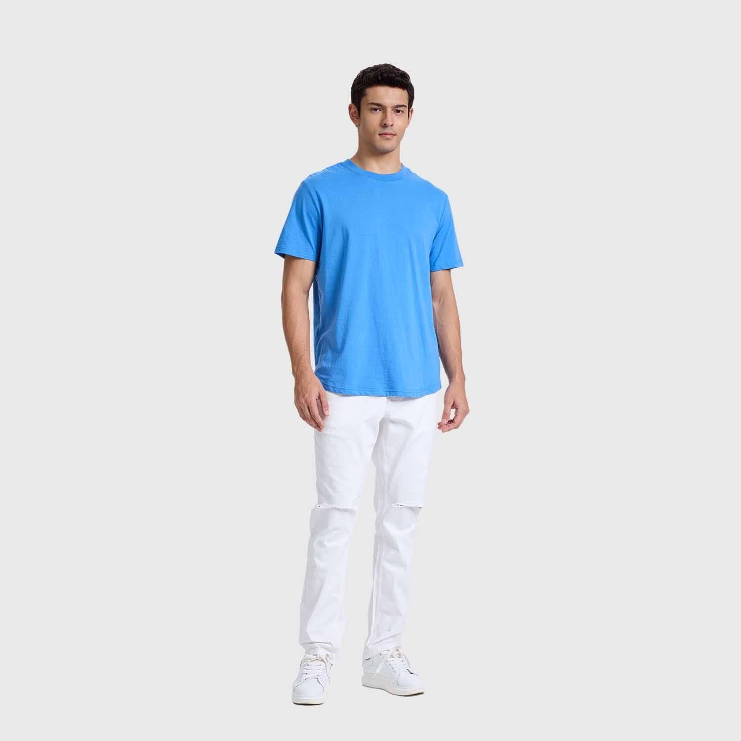 Polera Hombre Long Fit Básica Azulino Fashions Park-3