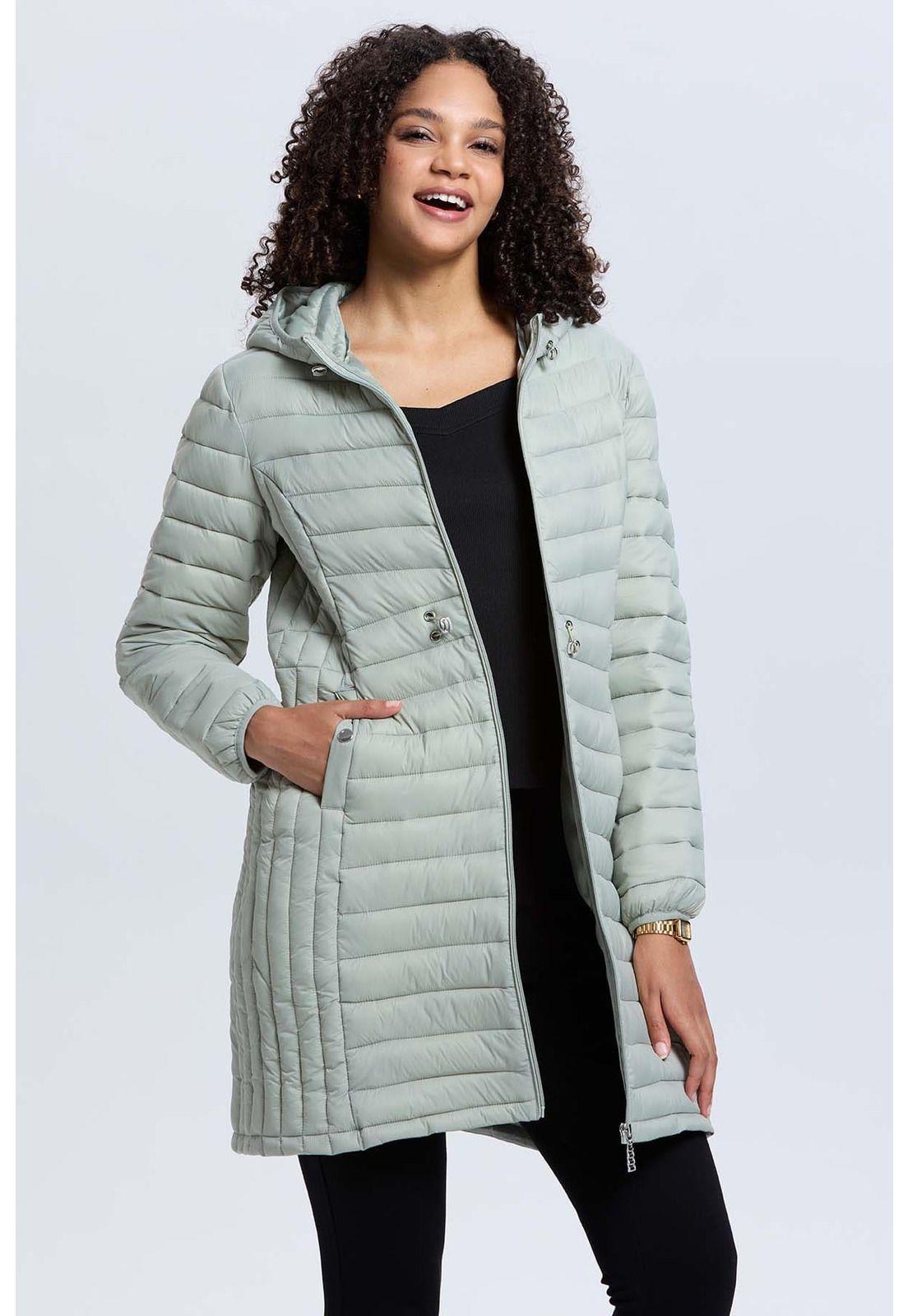 Parka Mujer Modelo Largo Verde-0