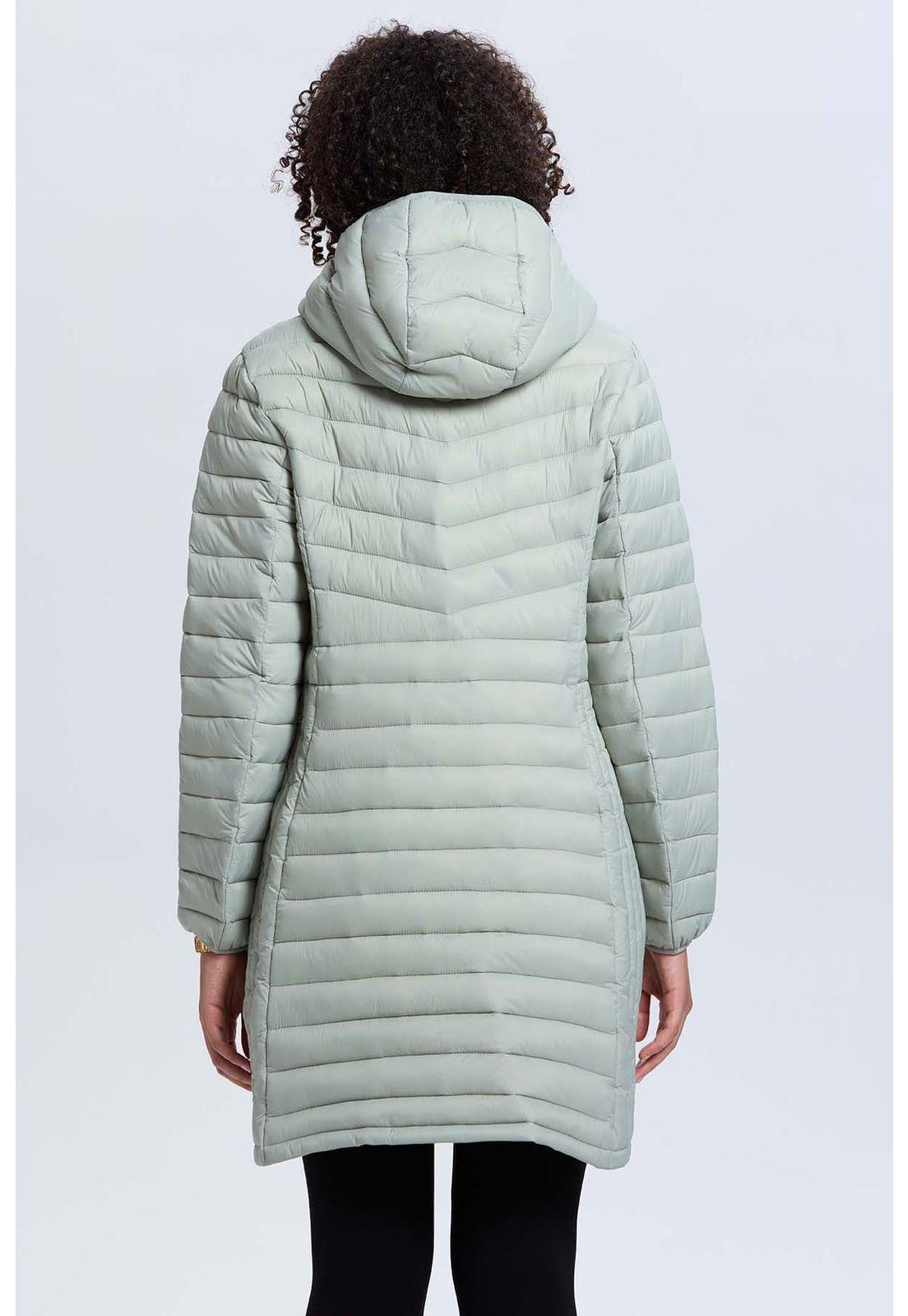 Parka Mujer Modelo Largo Verde-2