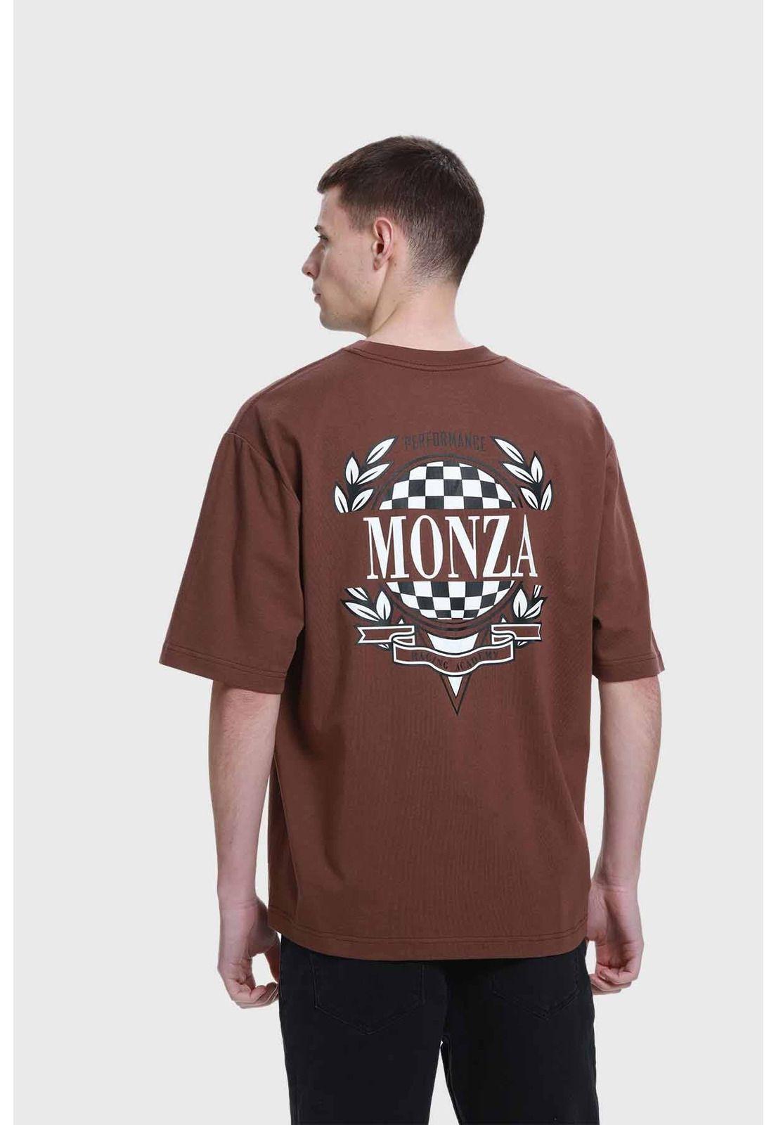 Polera Hombre Doble Print Chocolate - lll-1