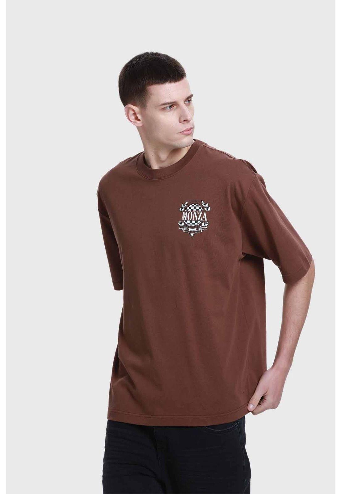Polera Hombre Doble Print Chocolate - lll-2