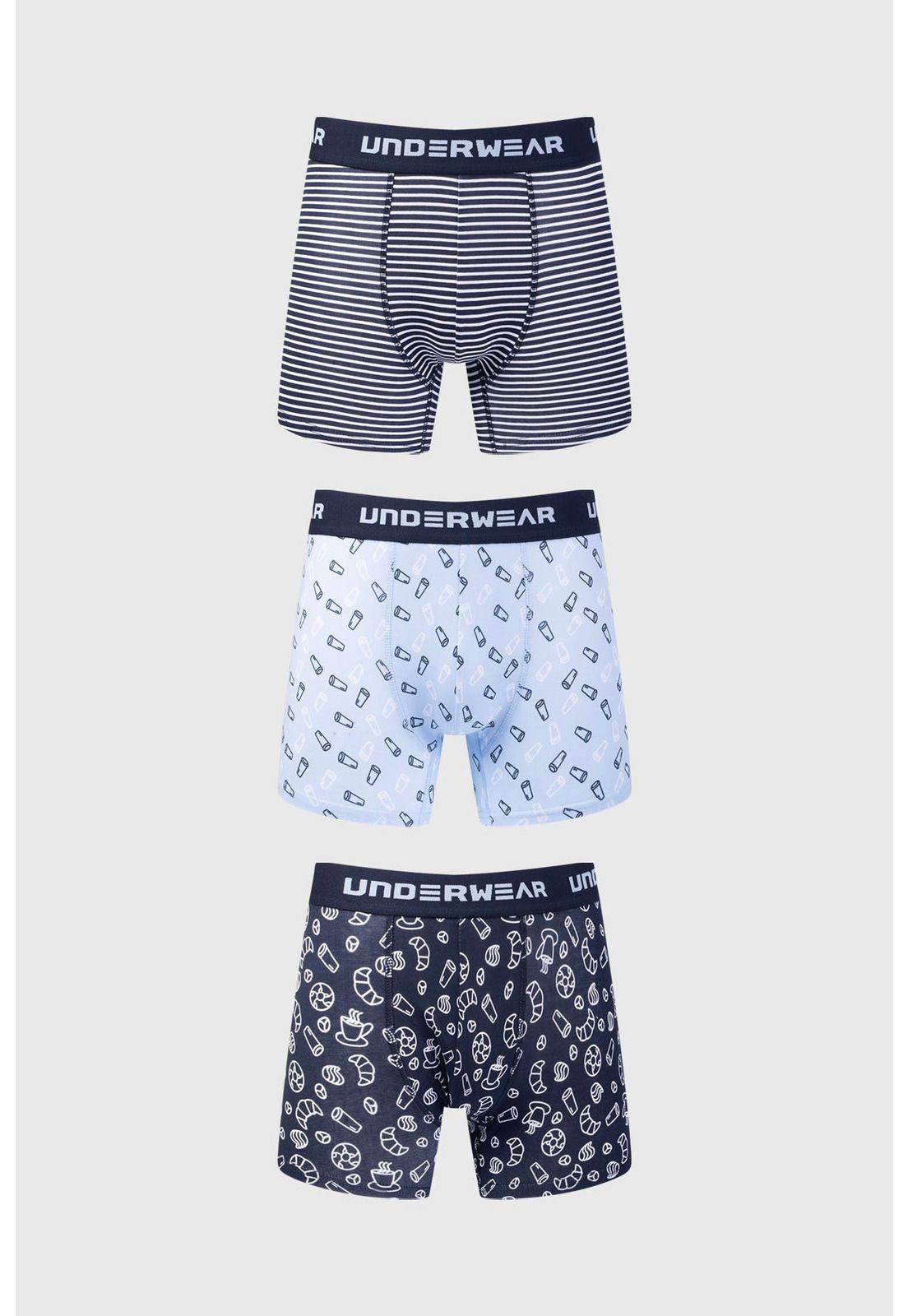 Bóxer Hombre Tripack Rapport Azul Marino-0