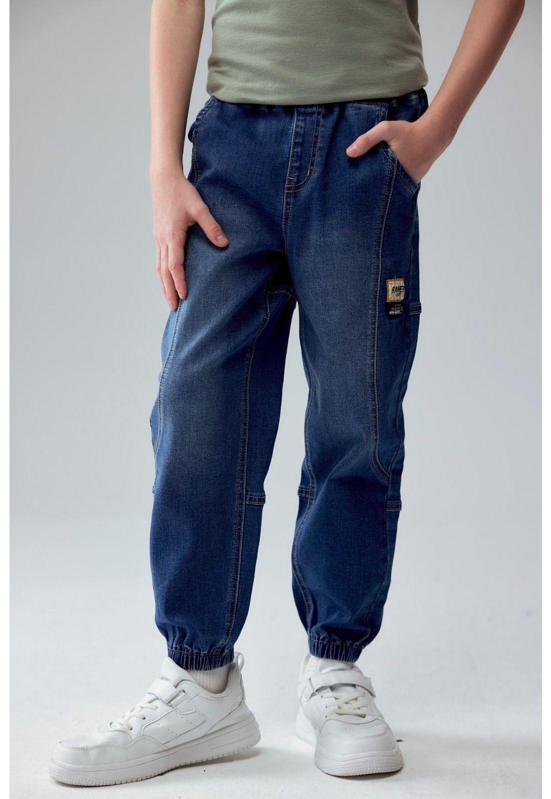 Jeans Niño Jogger Azul-0