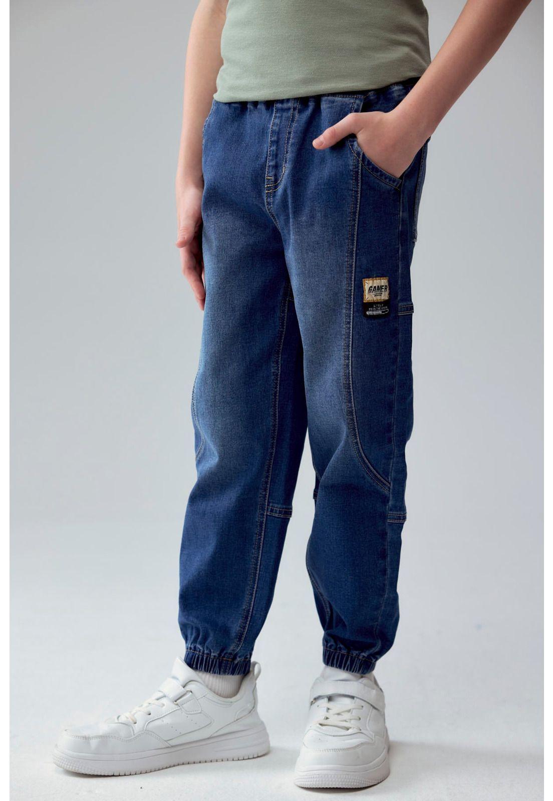 Jeans Niño Jogger Azul-1