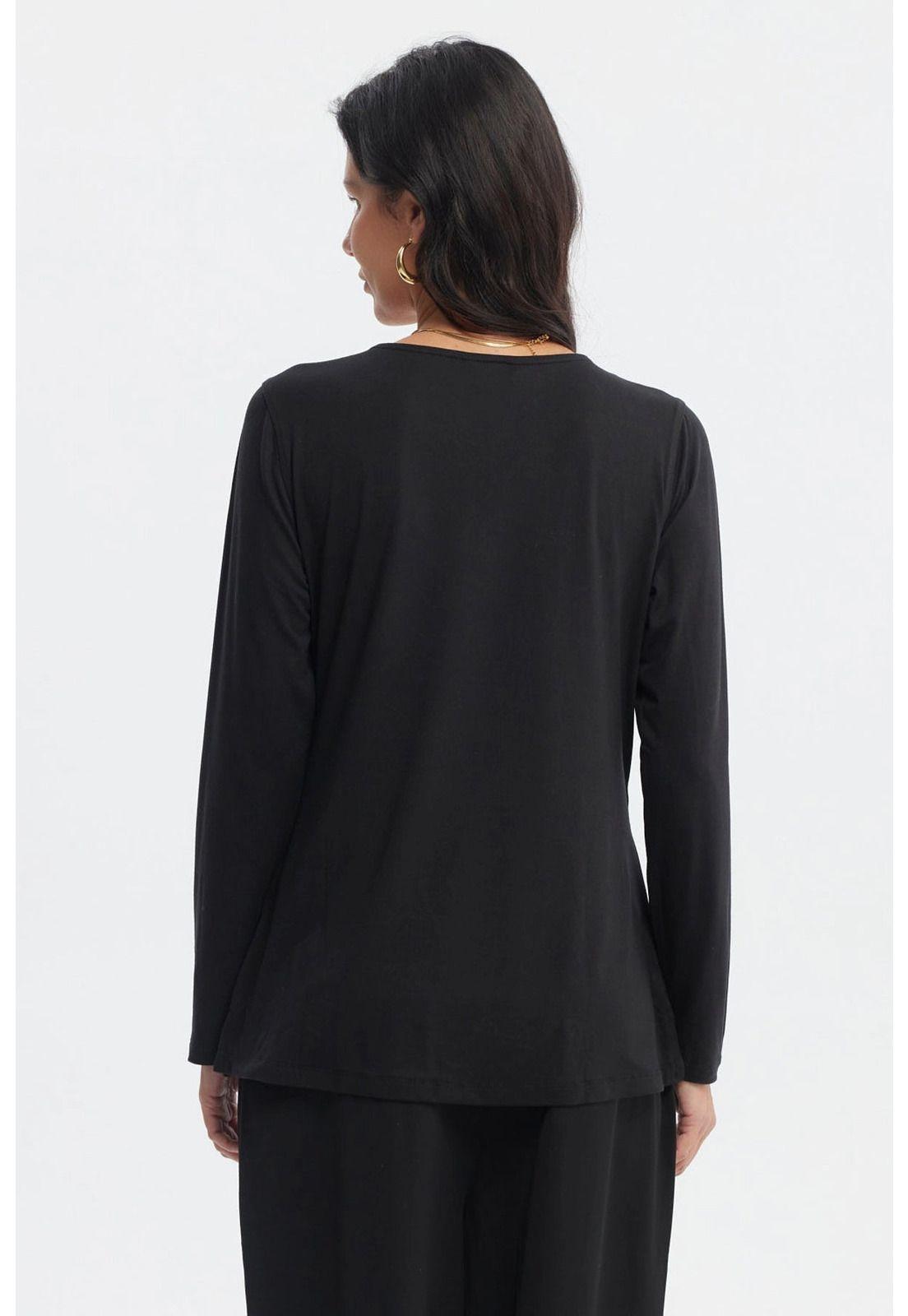 Polera Mujer Slim Negro-2