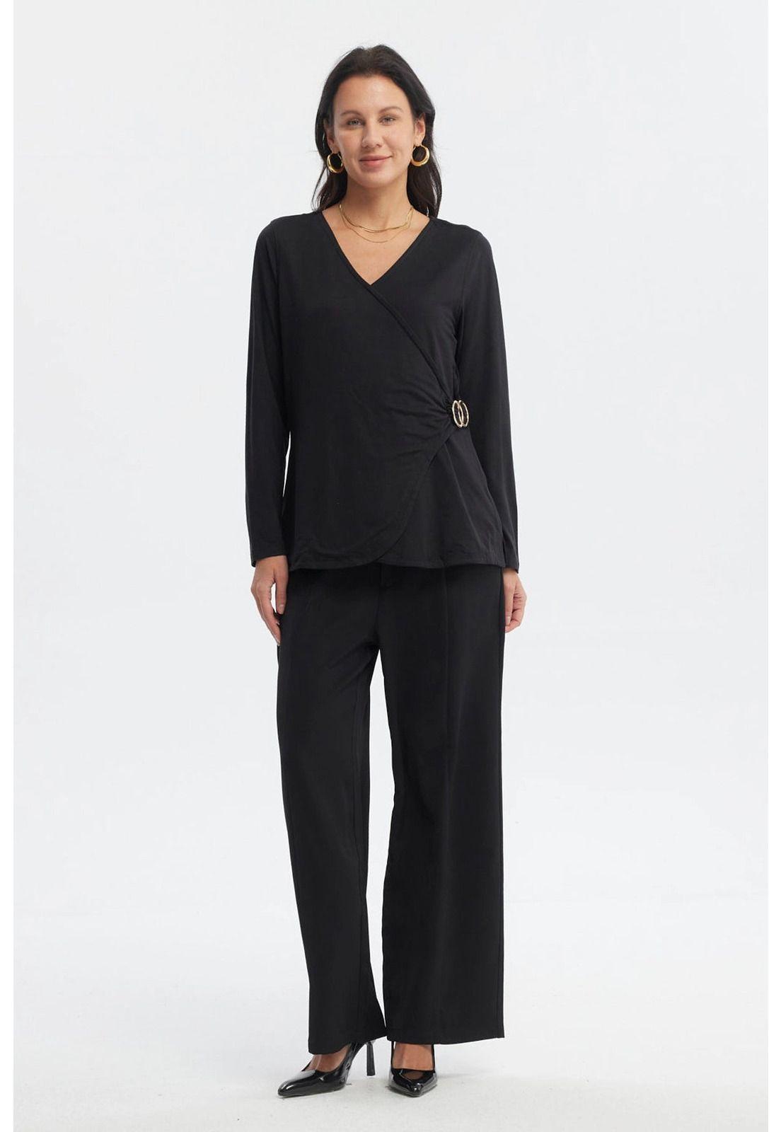 Polera Mujer Slim Negro-3