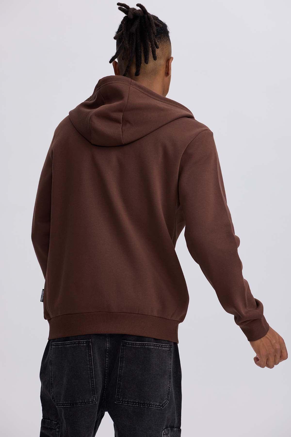 Polerón Hombre Full Zipper Chocolate-2