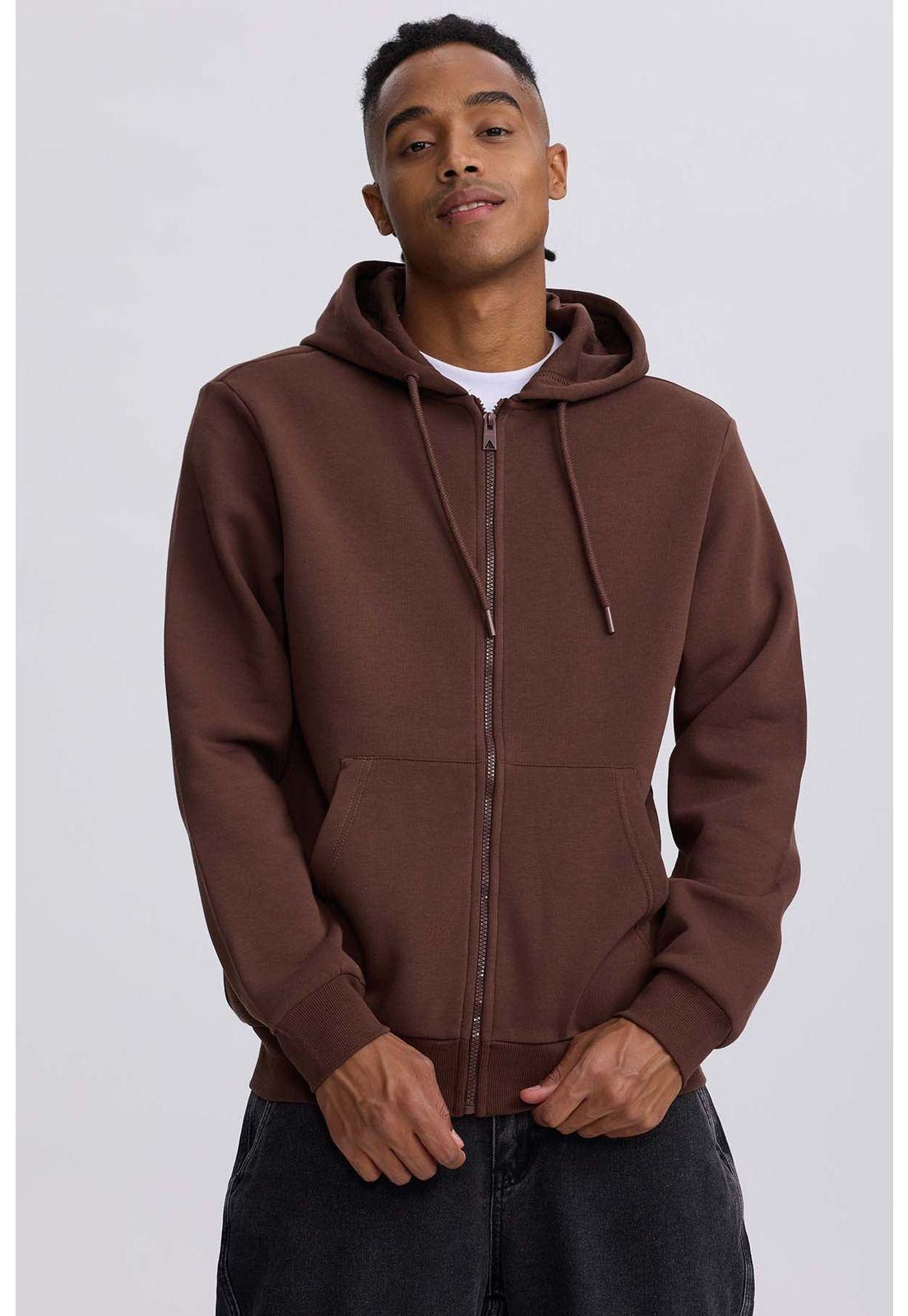 Polerón Hombre Full Zipper Chocolate-0