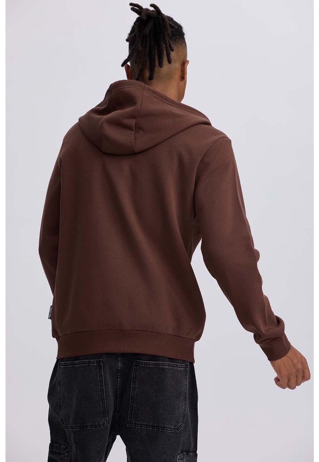 Polerón Hombre Full Zipper Chocolate-2