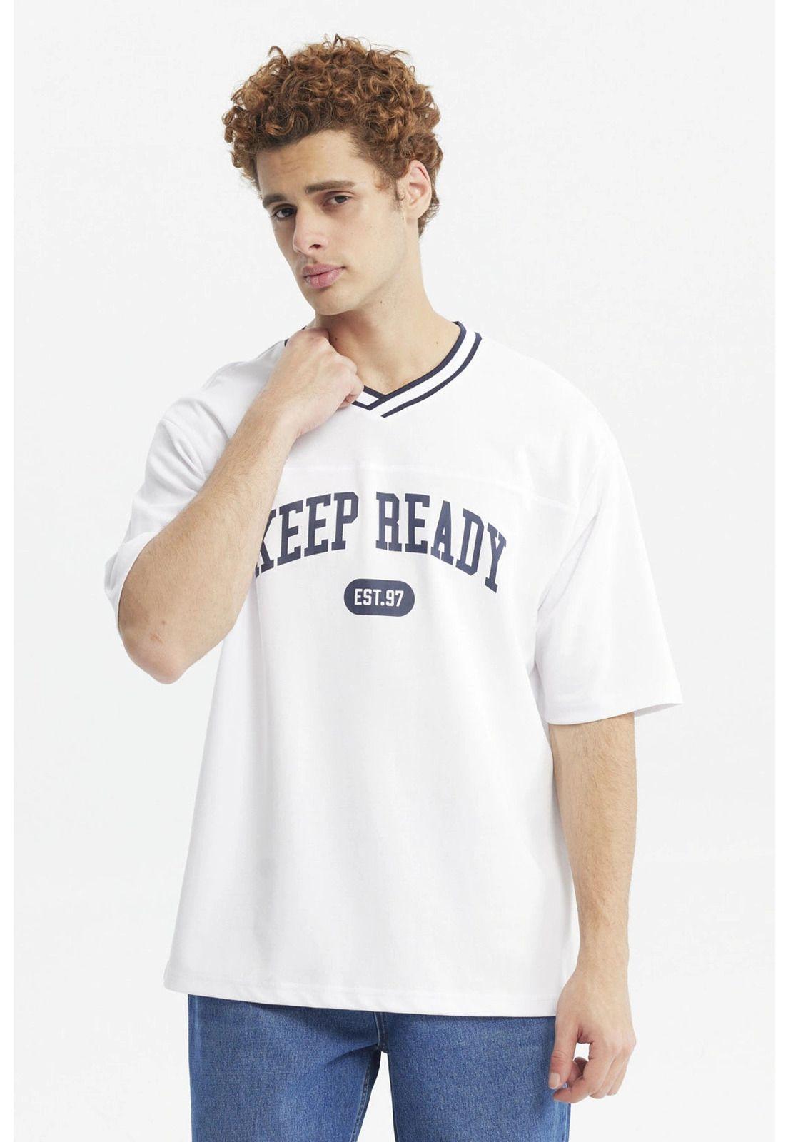 Polera Hombre Slim Blanco - lll-0