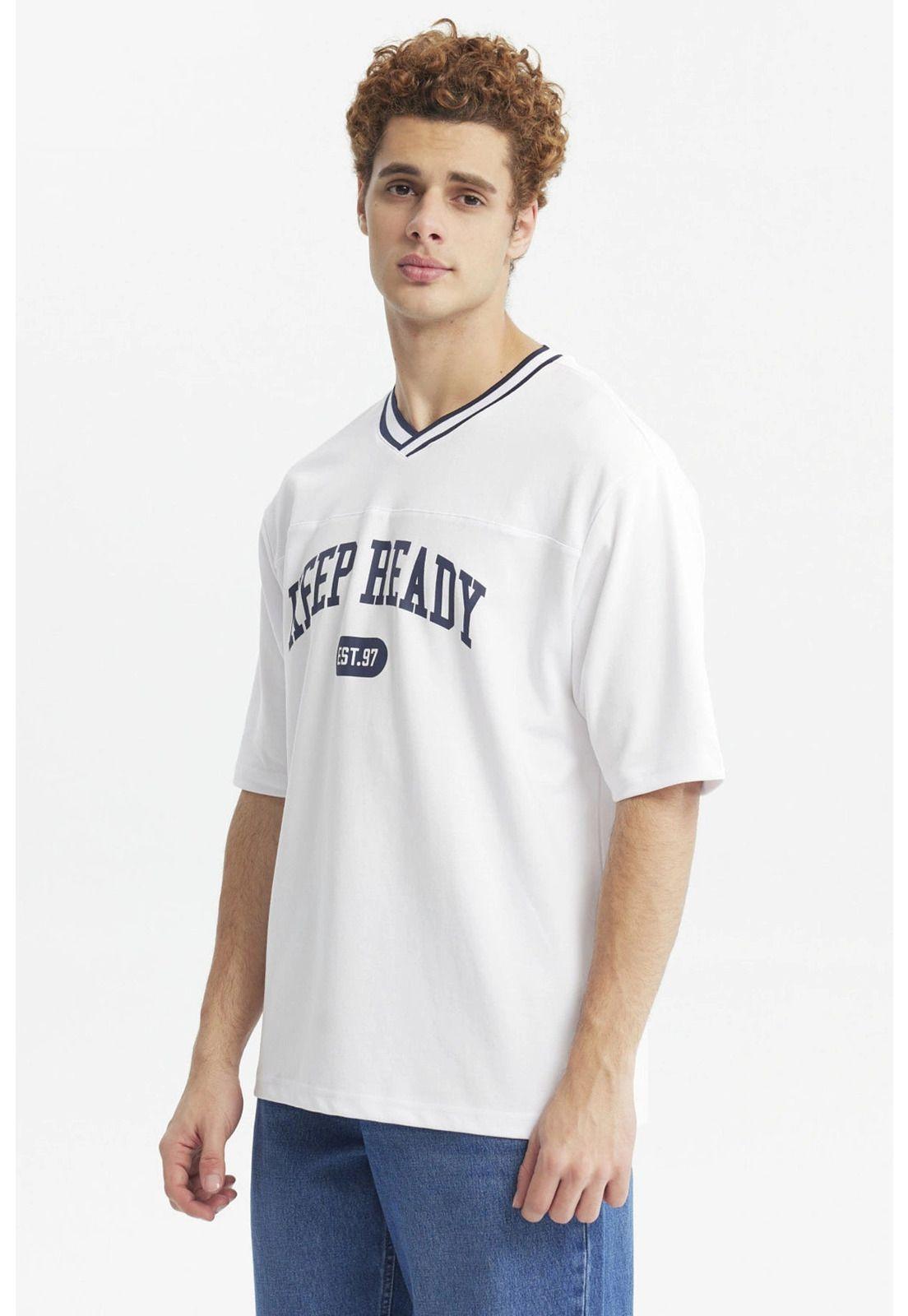 Polera Hombre Slim Blanco - lV-1