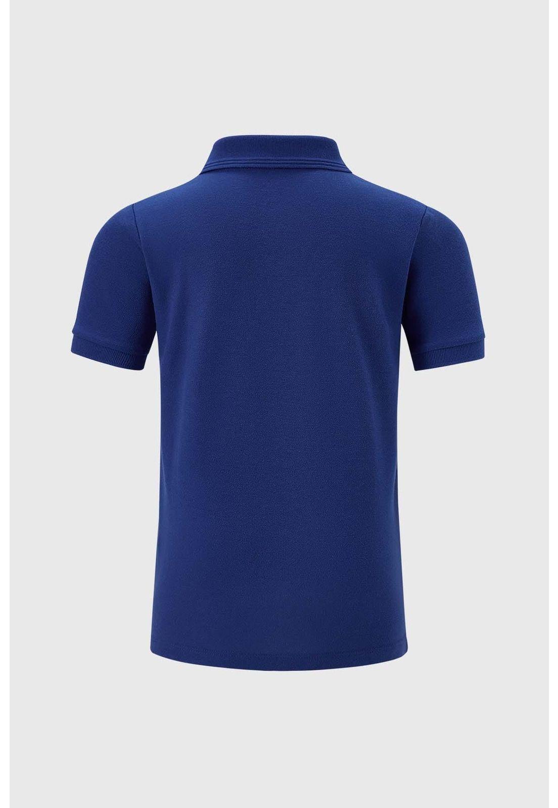 Polera Niño Piqué Básica Azul-1