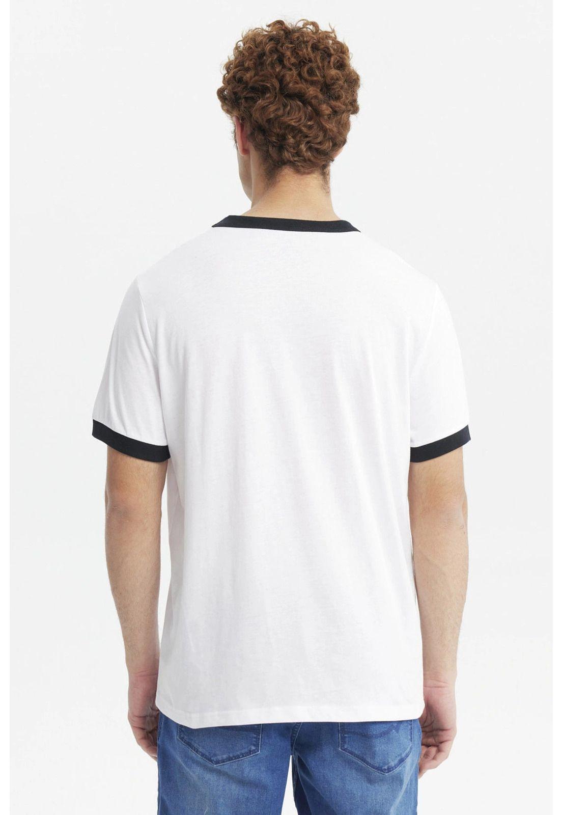 Polera Hombre Slim Blanco - V-2