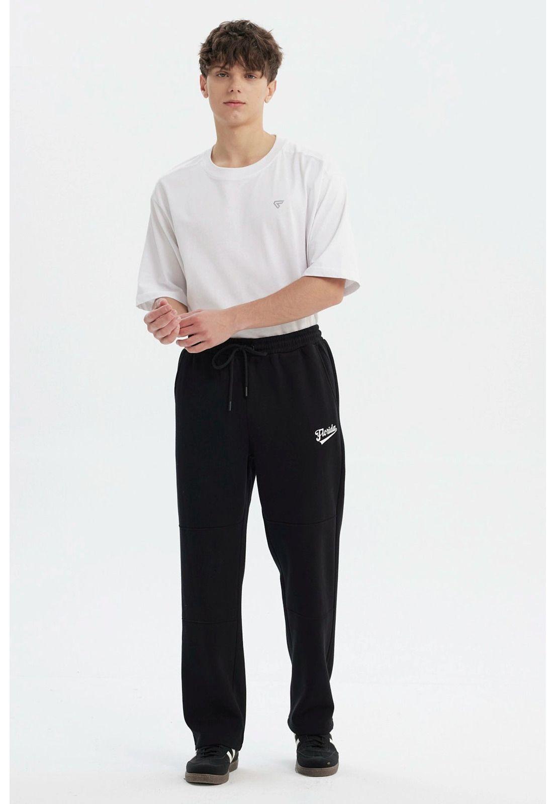 Pantalón Buzo Hombre Calce Recto Negro - Xl-3