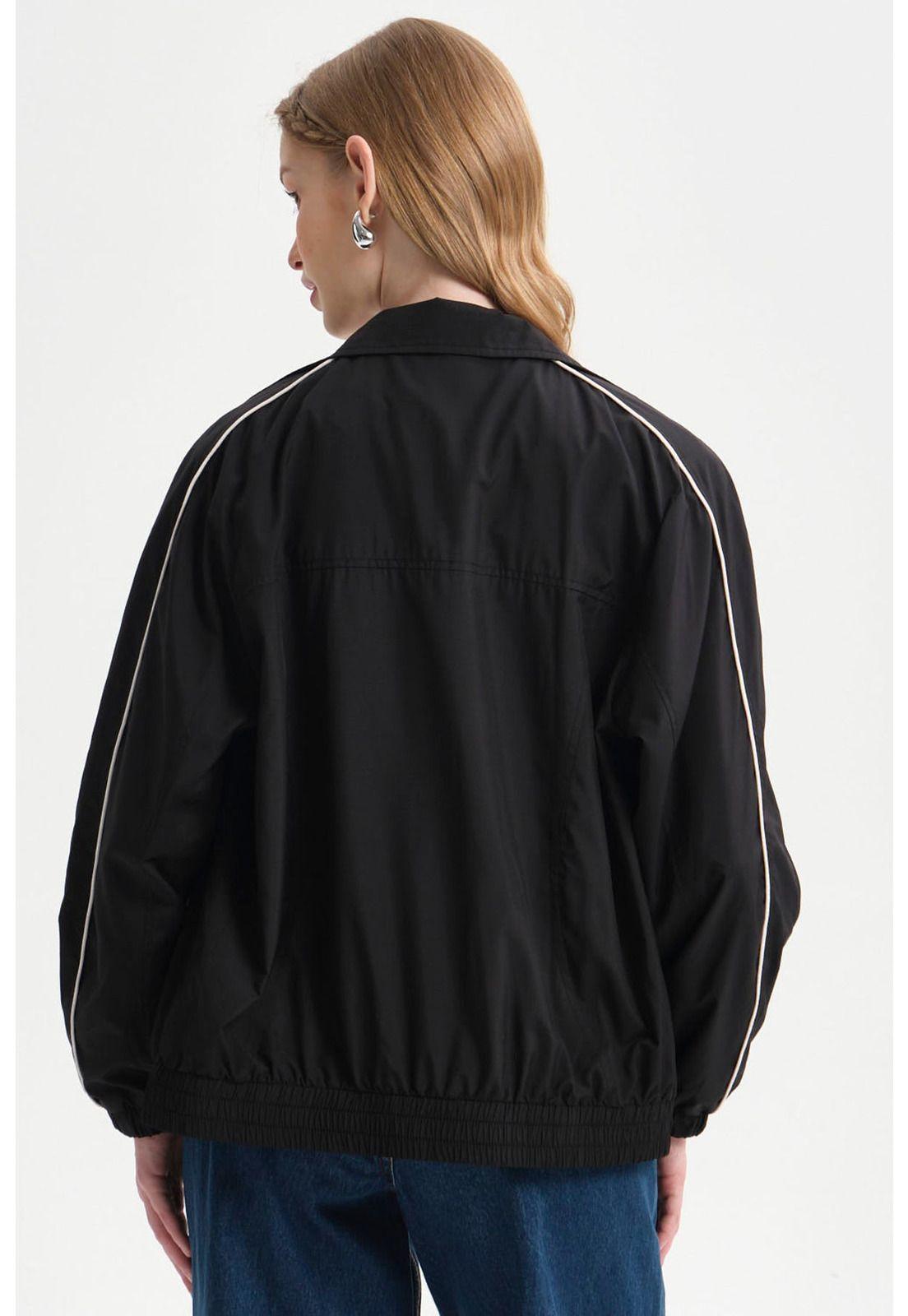 Chaqueta Mujer Cortaviento Negro-2