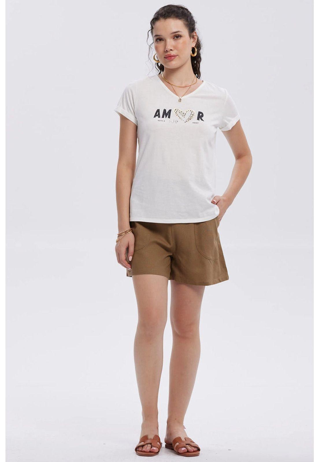 Polera Mujer Dobladillo Manga Crudo-3