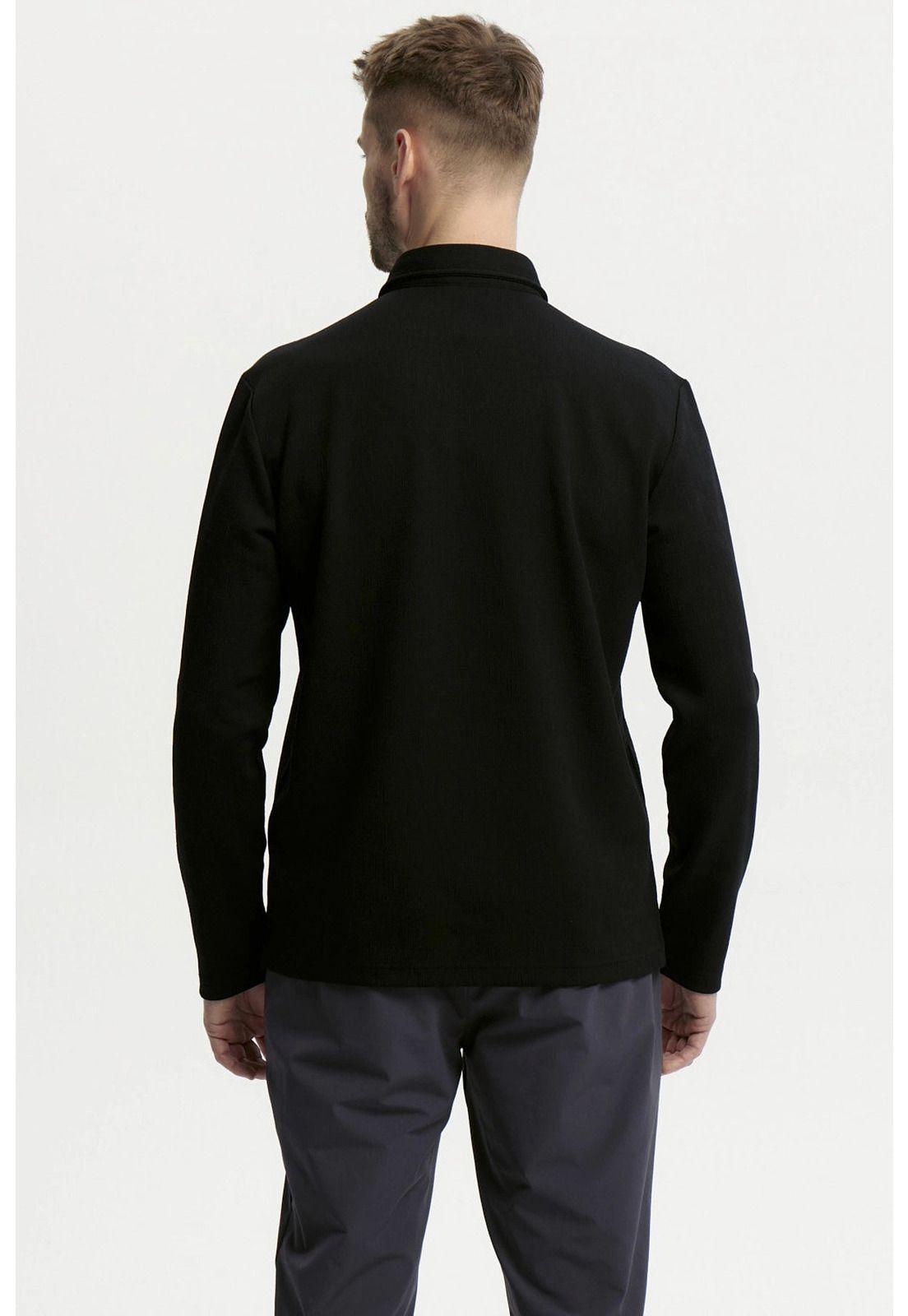 Polera Hombre Slim Cuello Polo Negro - ll-2