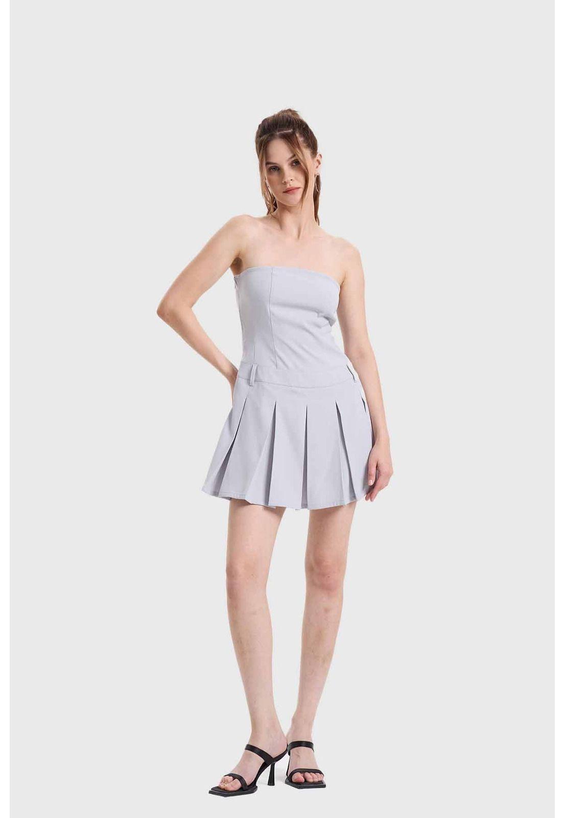 Vestido Mujer Sastrero Gris-3