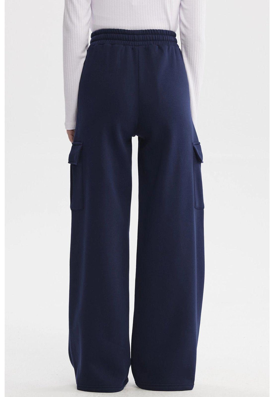 Pantalón Buzo Mujer Cargo Azul Oscuro-2