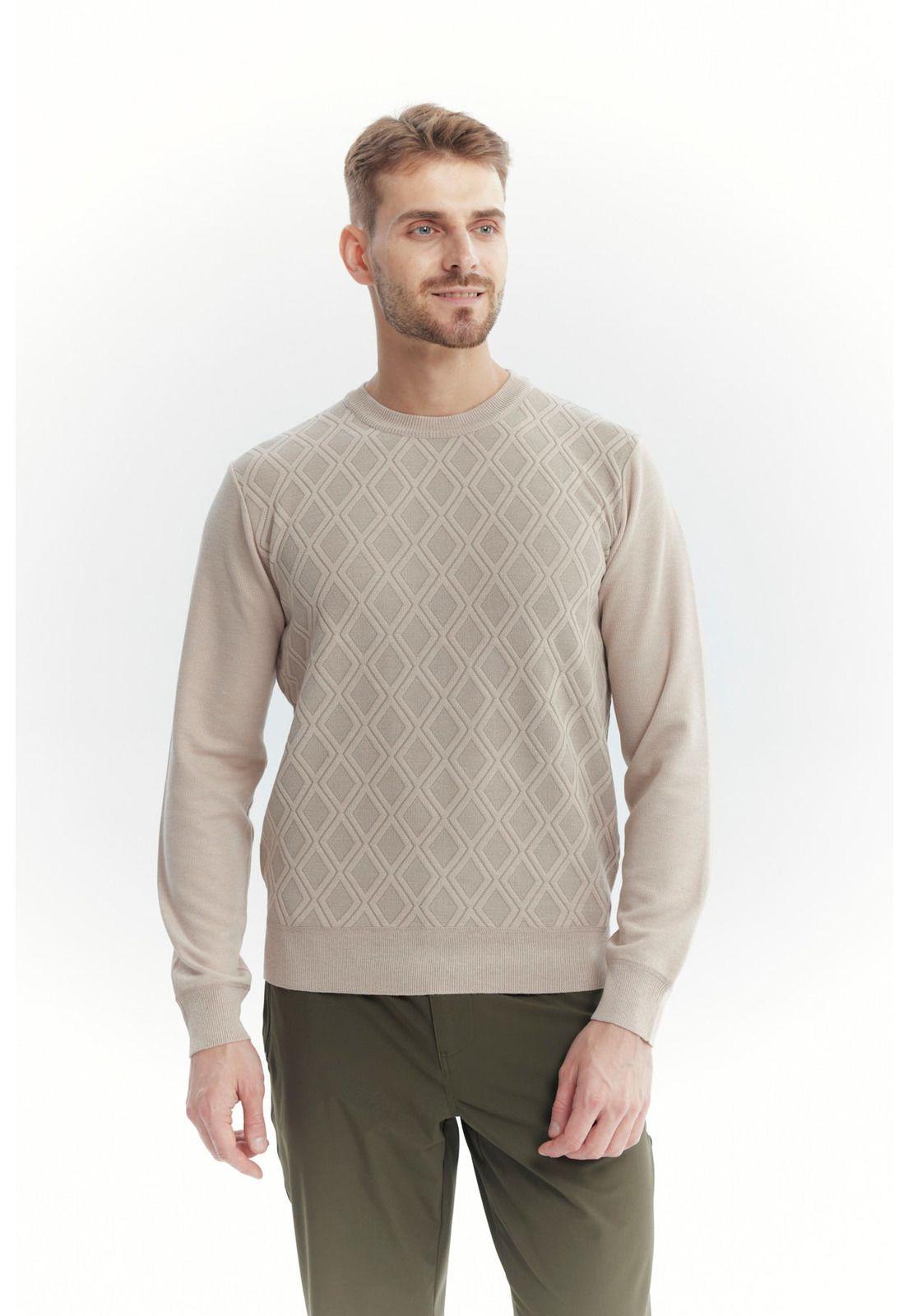 Sweater Hombre Regular Beige Oscuro-0