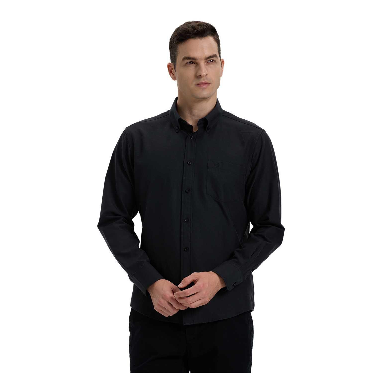 Camisa Hombre Oxford Negro-0