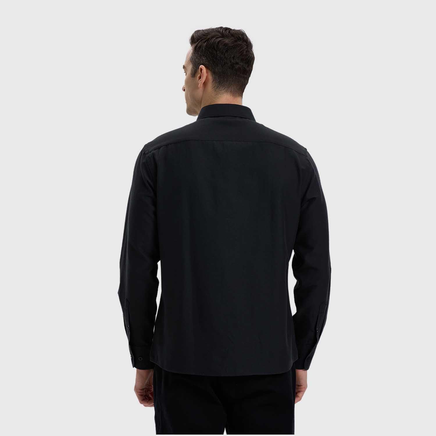 Camisa Hombre Oxford Negro-2