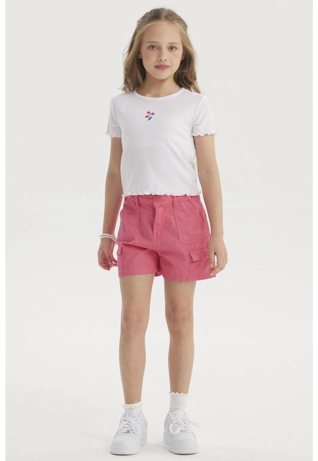 Polera Niña Rib Print Bordado Blanco-3