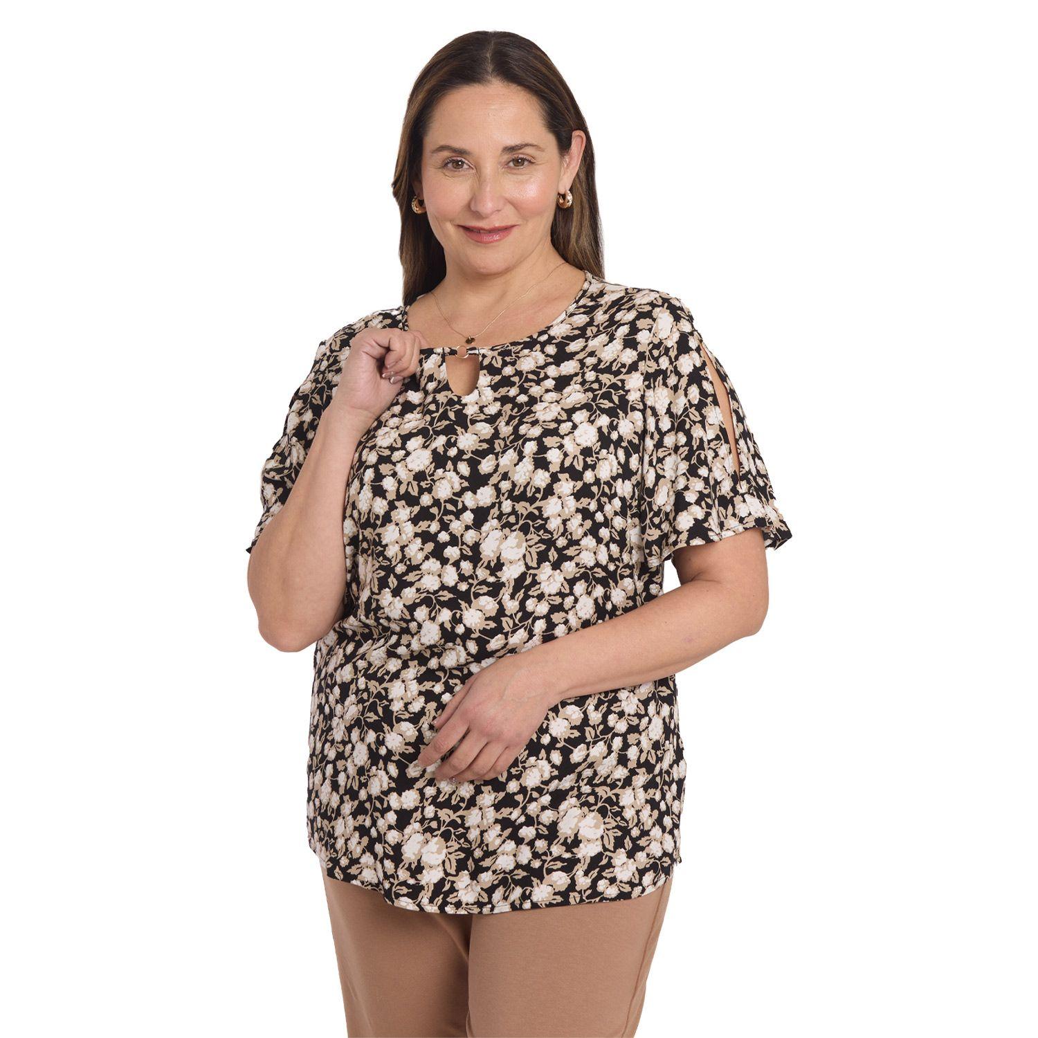 Blusa Mujer Estampada Negro Fashion's Park-0