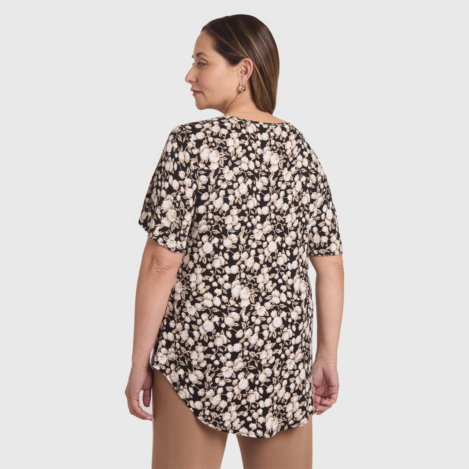 Blusa Mujer Estampada Negro Fashion's Park-2
