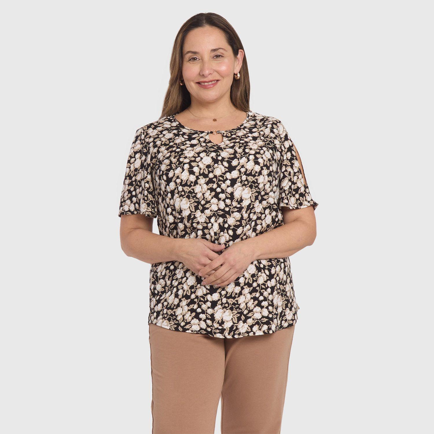Blusa Mujer Estampada Negro Fashion's Park-3