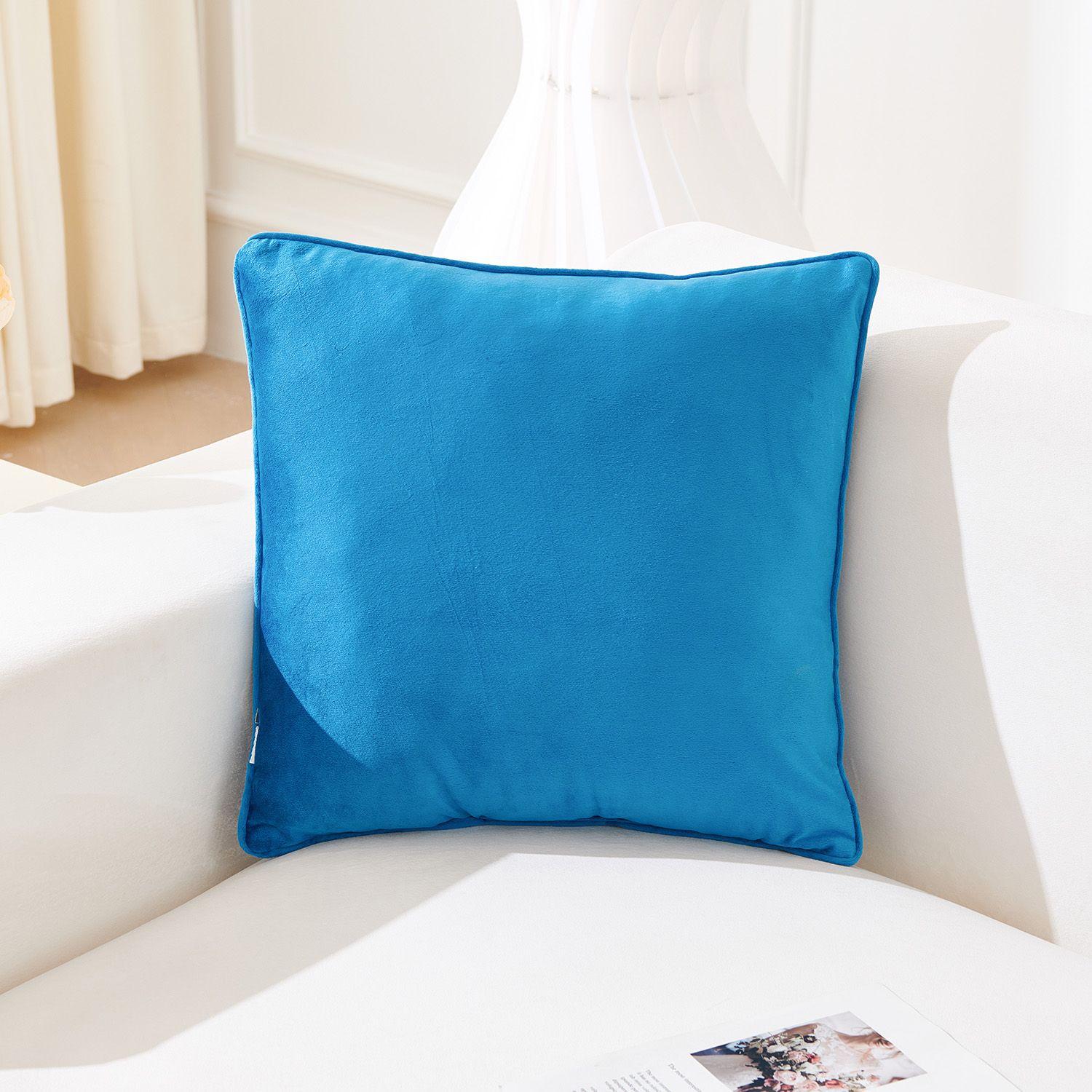 Cojín Velvet Liso Azul I Unisex-3