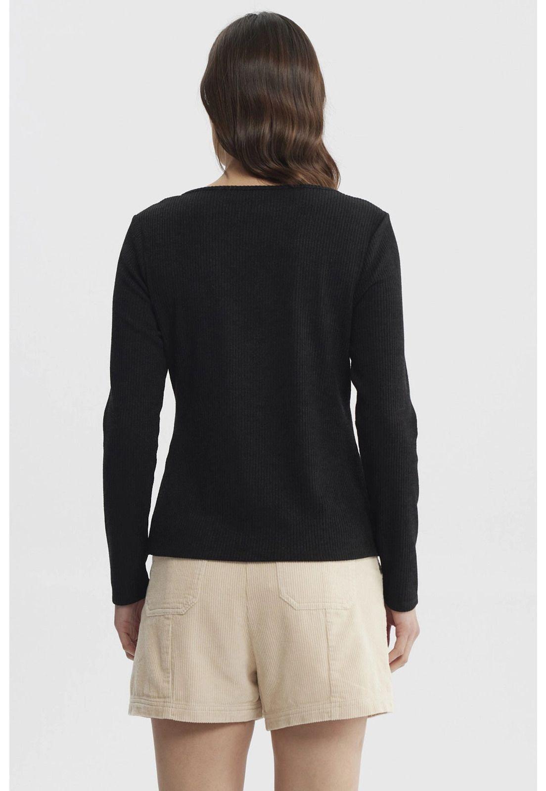 Sweater Mujer Ajustado Negro - lll-2