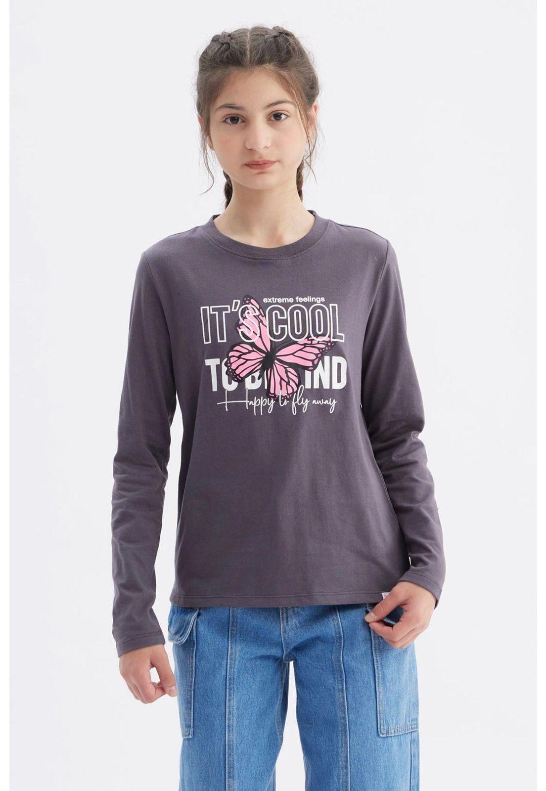 Polera Niña Básica Teen Marengo-0