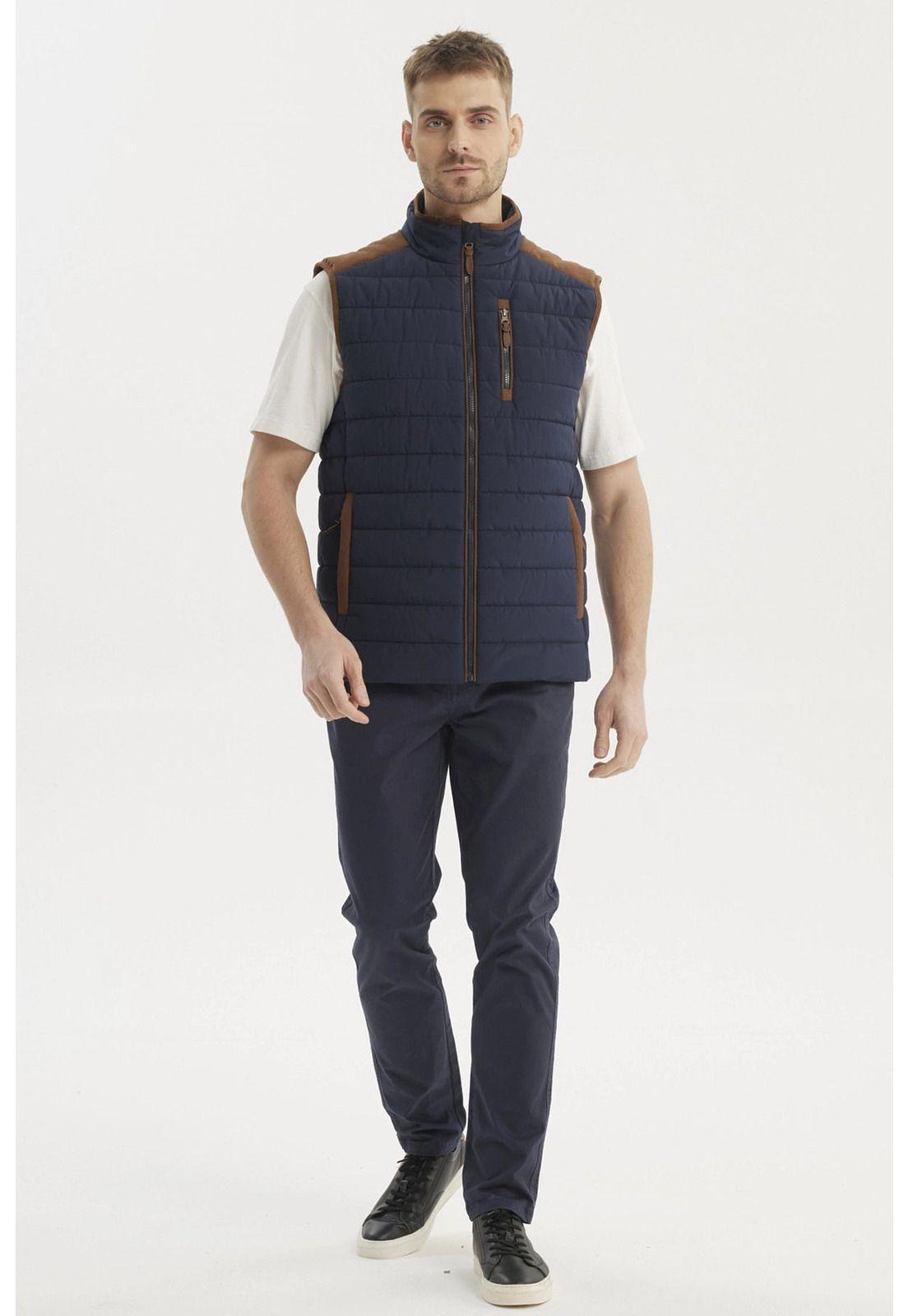 Parka Hombre Slim Azul-3