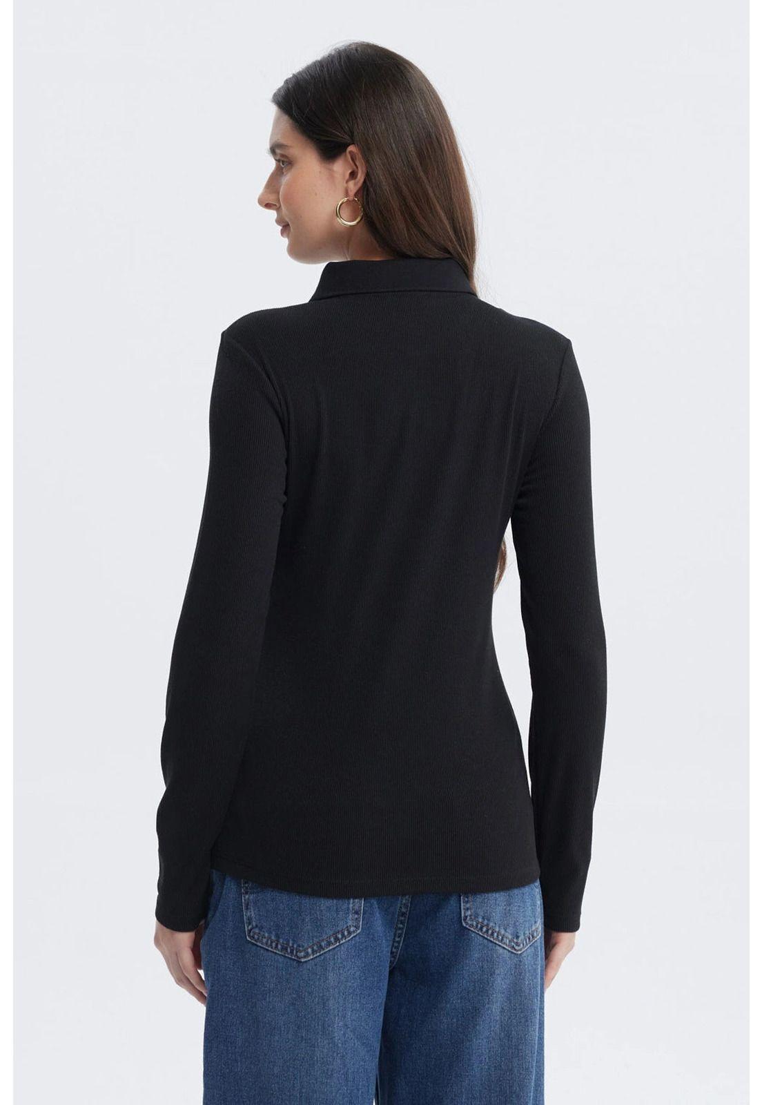 Polera Mujer Wide Leg Negro - ll-2