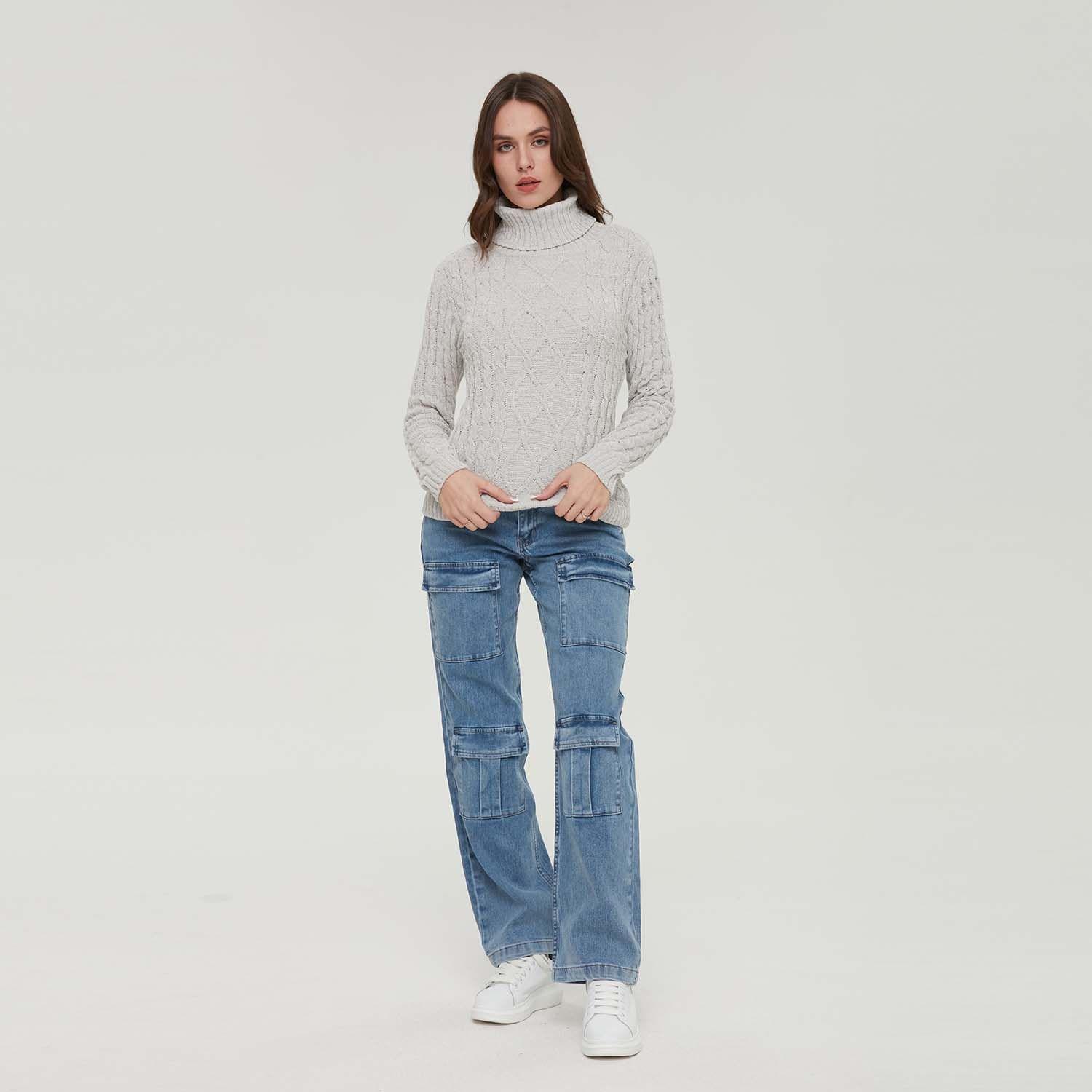 Sweater Mujer Tejido Juvenil Gris Fashion´s Park-3