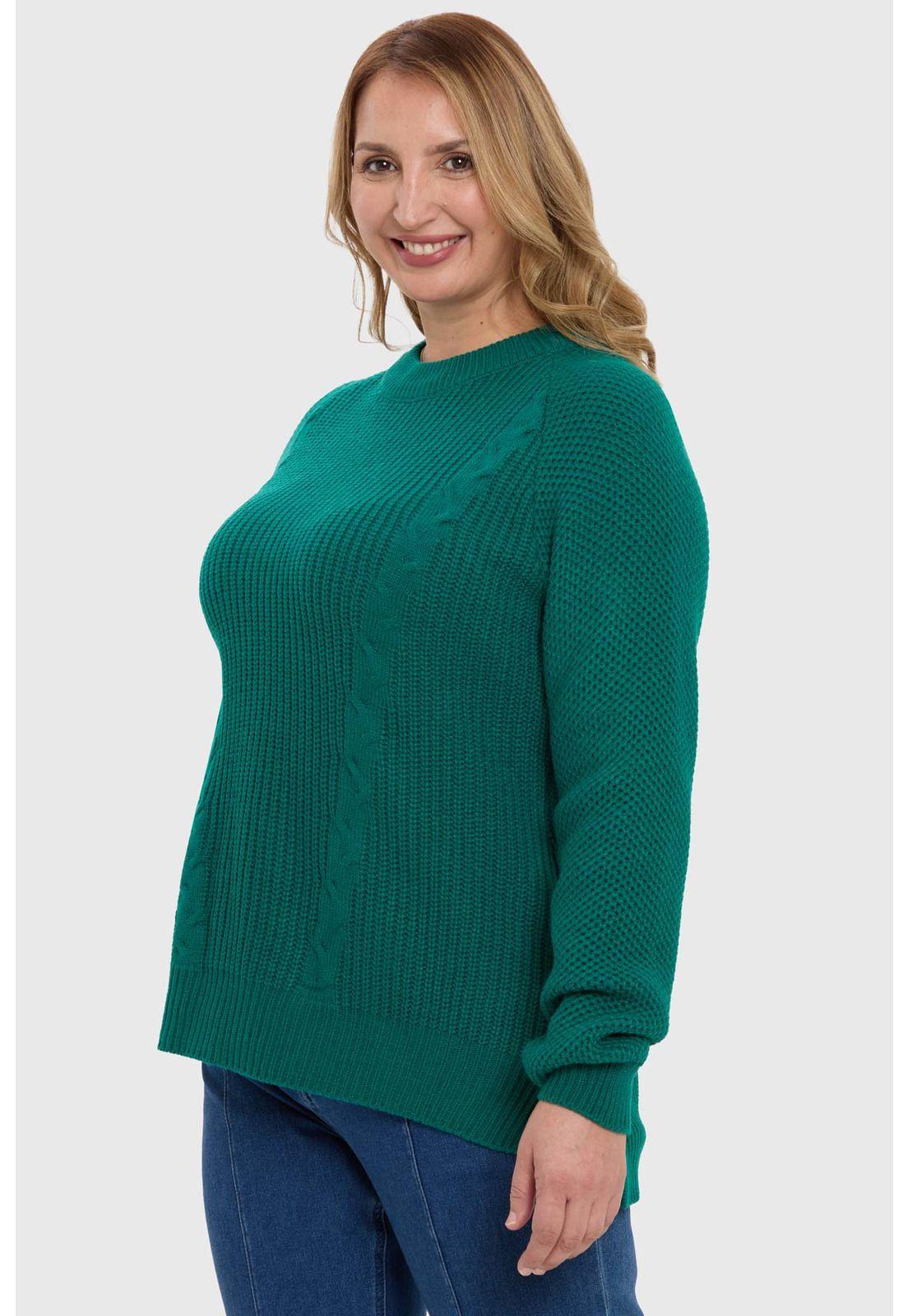 Sweater Mujer Calado Verde - ll-1