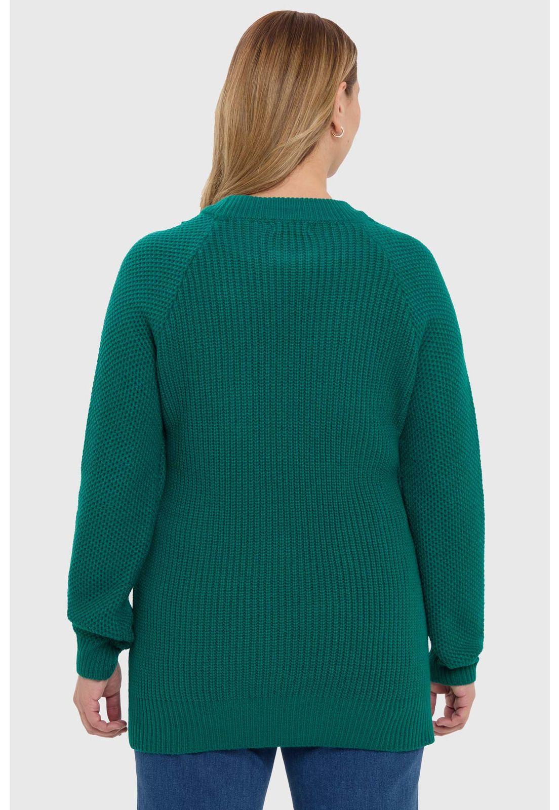 Sweater Mujer Calado Verde - ll-2