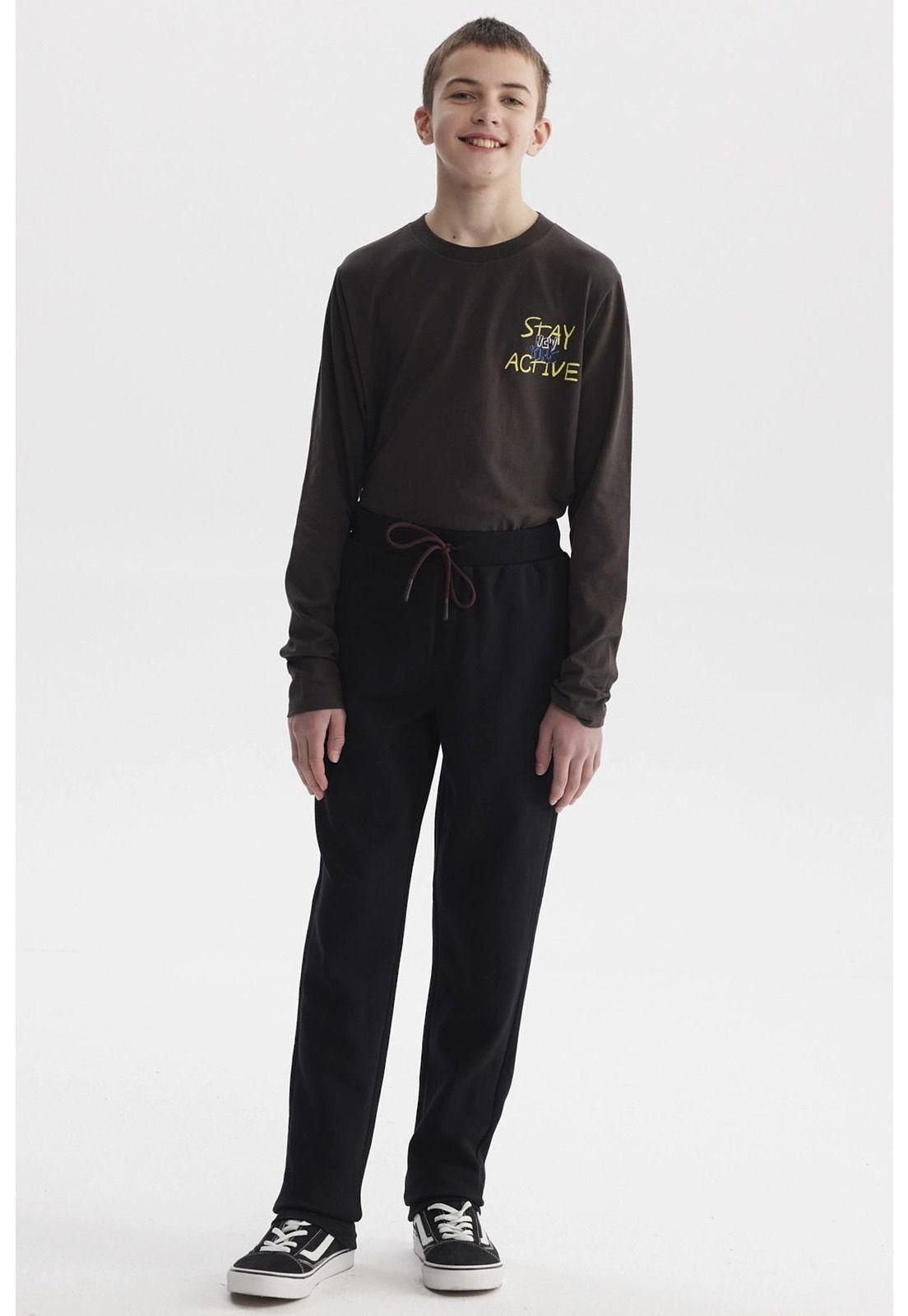 Pantalón Buzo Niño Bipack Teen Gris Melange-7