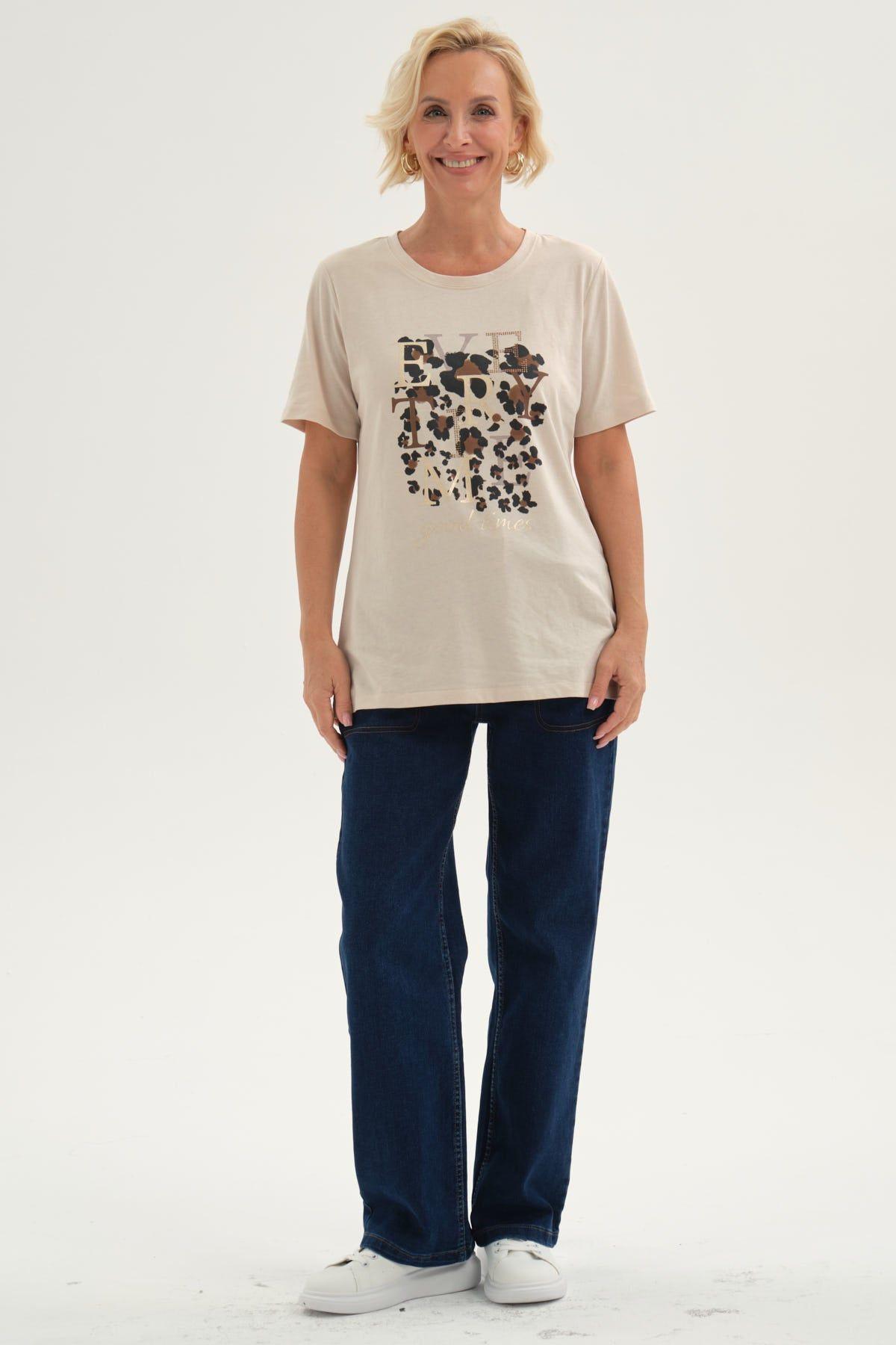 Jeans Mujer Flare Tiro Alto Azul Oscuro-3