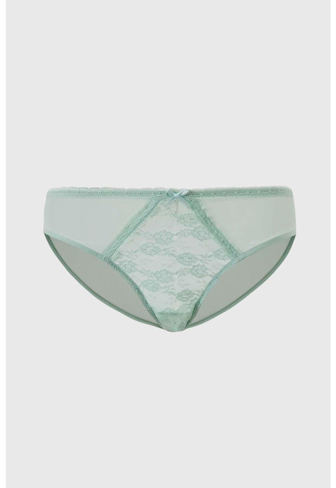 Calzón Mujer Pantaleta Encaje Menta-0
