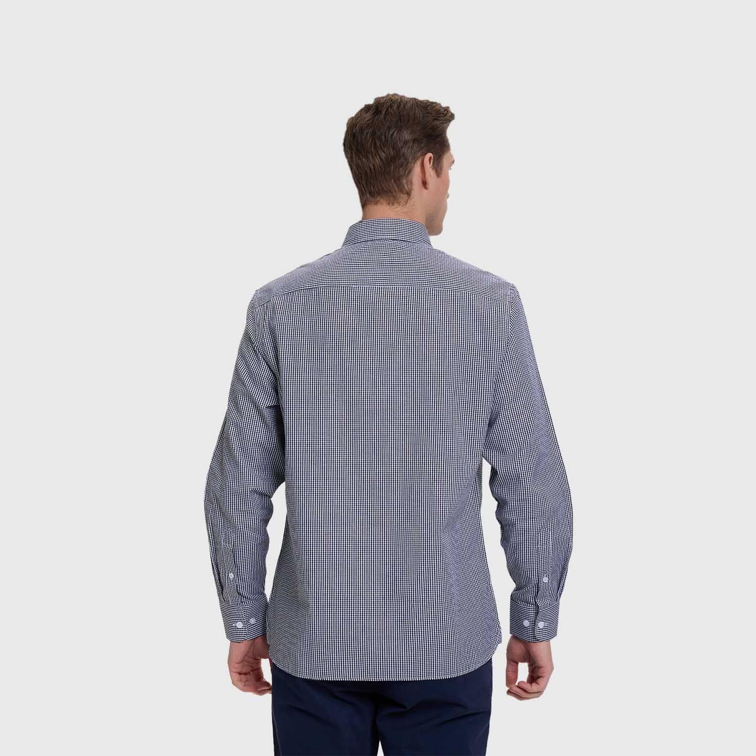 Camisa Hombre Cuadros Premium Negro Fashion's Park-2