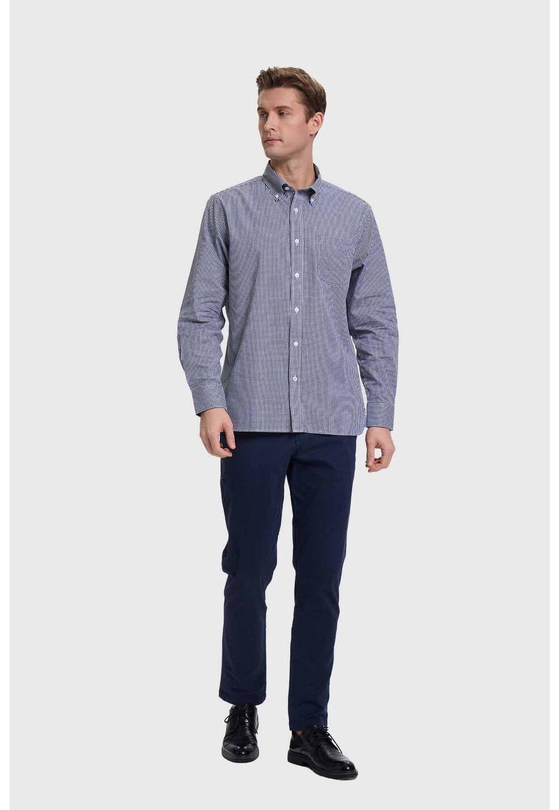 Camisa Hombre Cuadros Negro-3