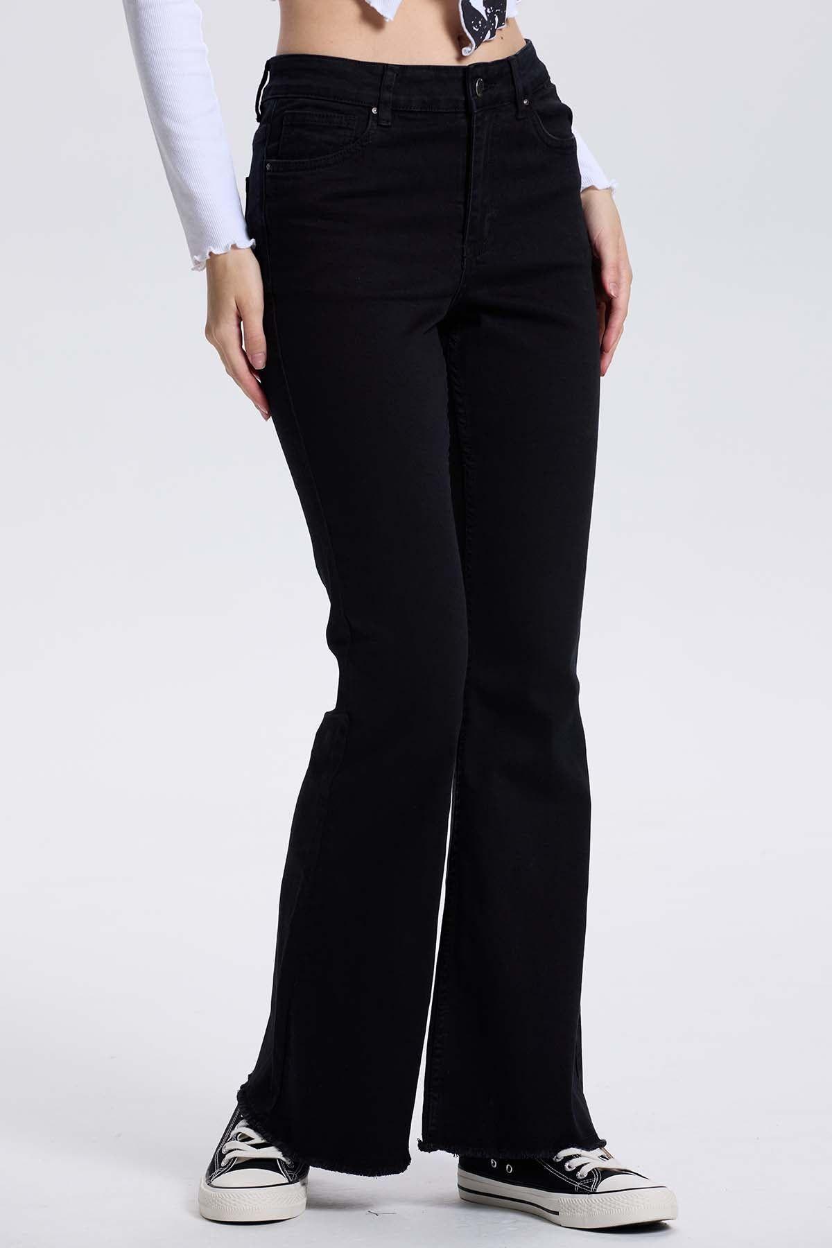 Jeans Mujer Monse Flare Negro-0