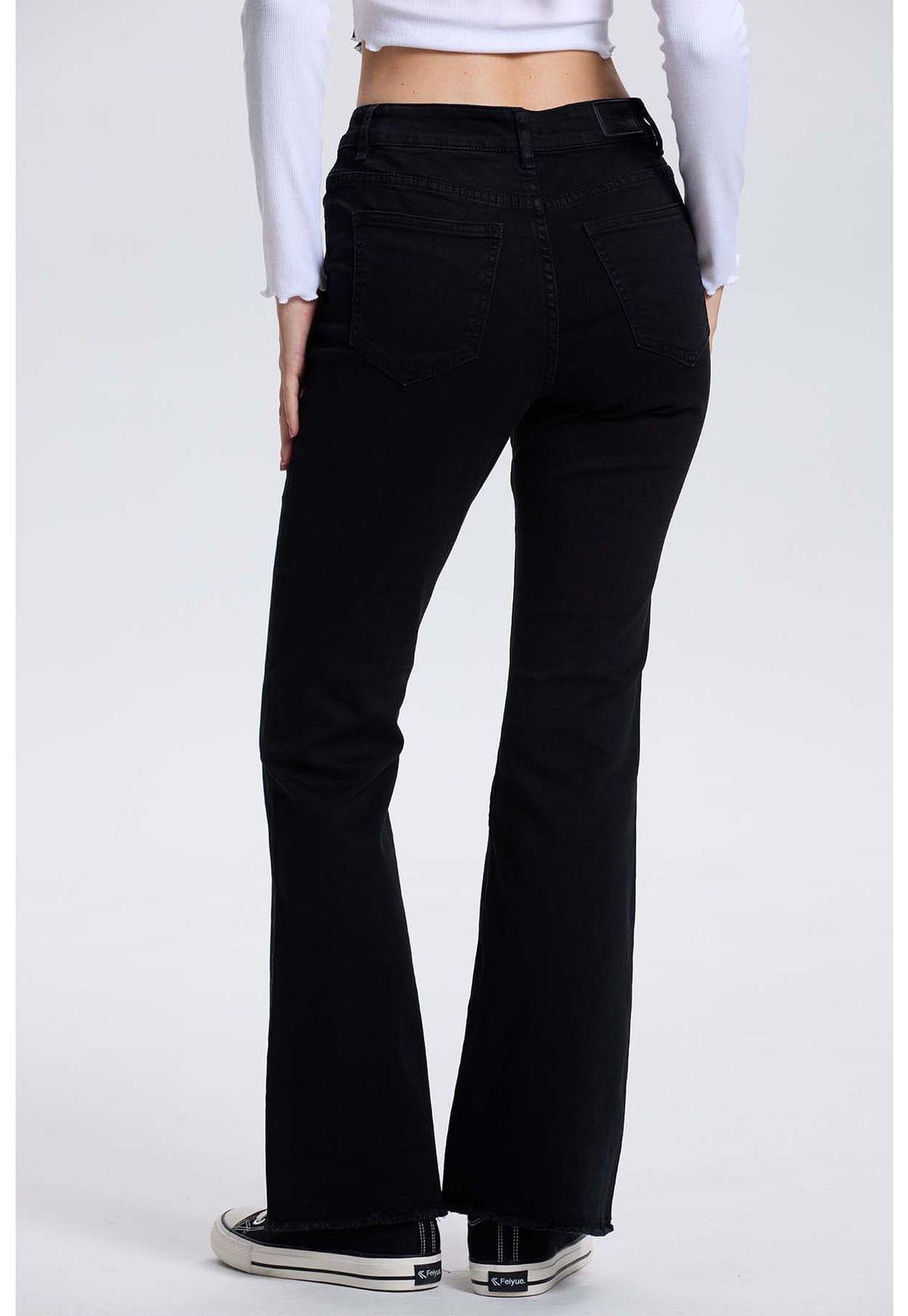 Jeans Mujer Monse Flare Negro-2