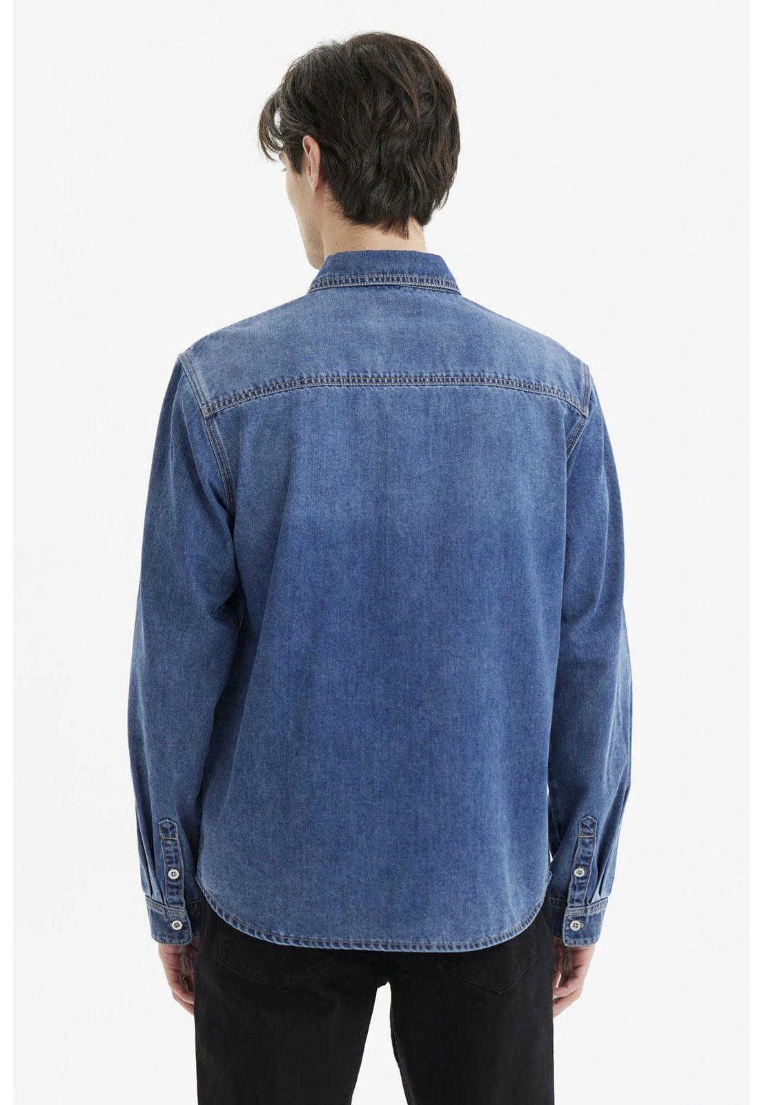 Camisa Hombre Clásica Dallas Azul - ll-2