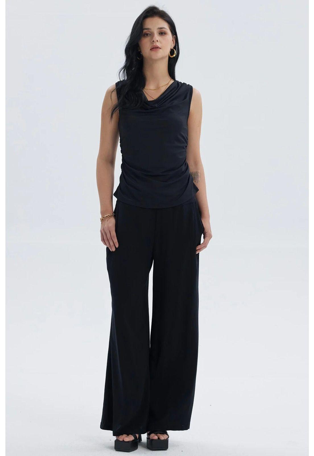 Polera Mujer Cuello Espalda Negro-3