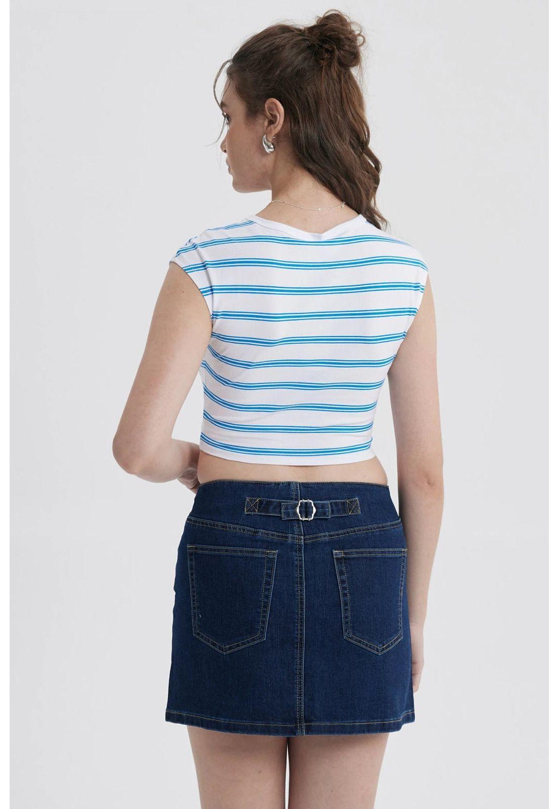 Polera Mujer Rayas Blanco-2